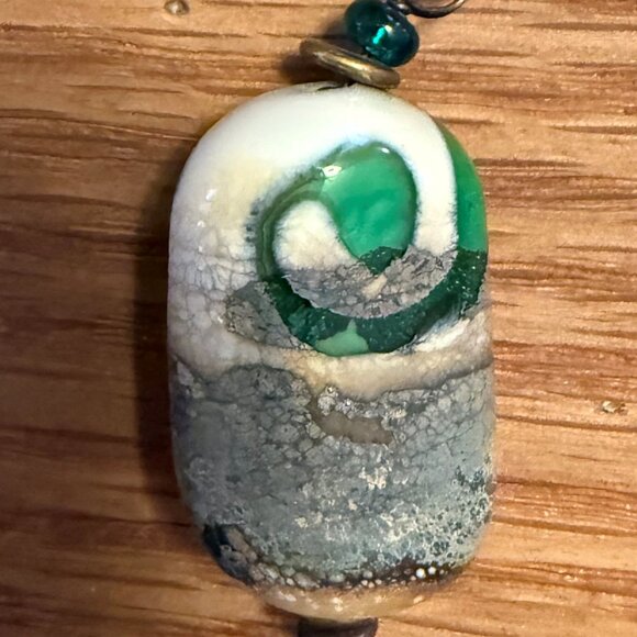 Stone tourquoise and silver pendant - Picture 2 of 3